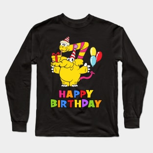 7th Birthday Party 7 Year Old Seven Years Long Sleeve T-Shirt